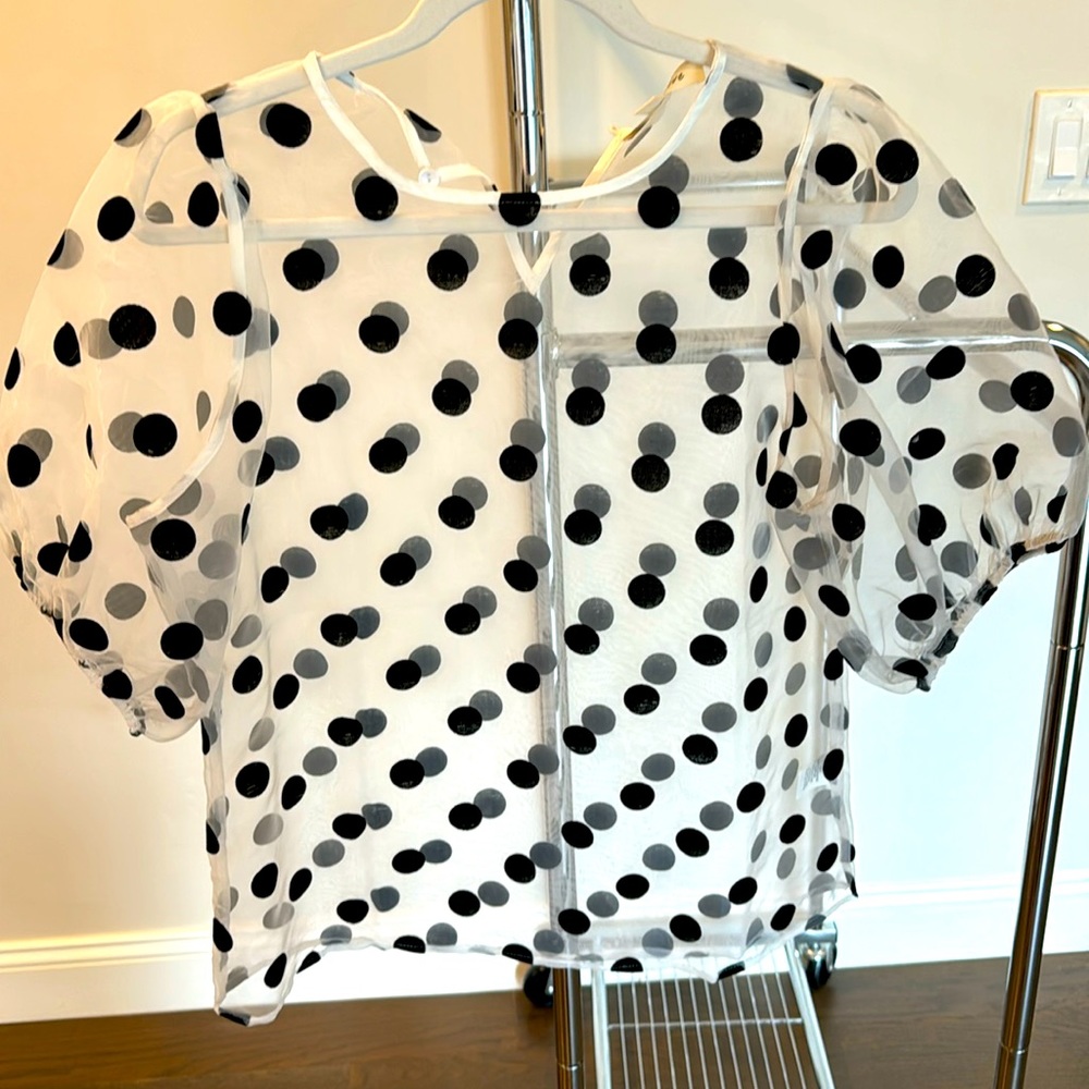 Polkadot top see-through. Wear once.